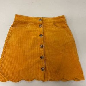 Harper Francescas Yellow Corduroy Skirt